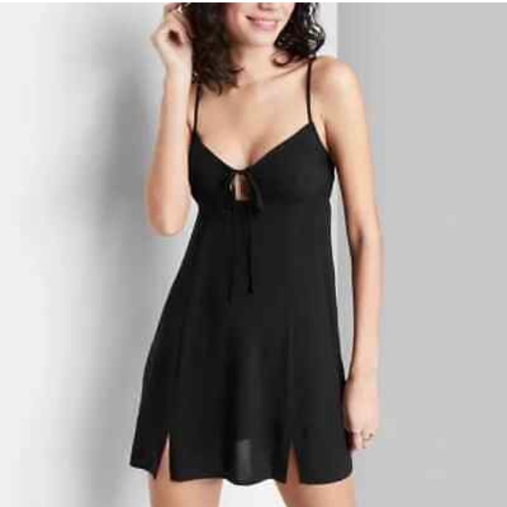 Wild fable black slip dress